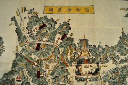超特製版 鎌倉勝概図 秦檍丸(あはぎまる) 鎌倉鳥瞰図 鎌倉古瓦 超特製版 鎌倉勝概図 秦檍丸(あはぎまる) 鎌倉鳥瞰図 鎌倉古瓦
