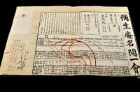 江戸後期摺物貼交帖　俳諧・狂歌・淨瑠璃・芝居・書画會・刋本地圖元袋・引札・印譜・浮世繪下繪他多數凡そ220枚貼附