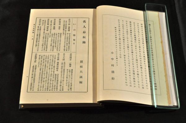 訂正改版 名人忌辰録 附情死録刑死録 俳優忌辰録(關根只誠