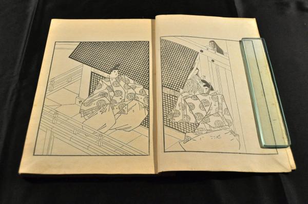 折本「日本古典絵巻館」15冊 日本古典絵巻館と源氏物語絵巻