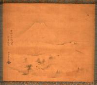 清淨園竹貫筆冨士之圖幅　　森玄黄齋