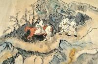 渡邊崋山興醉戯画及古画寫稿　　天保九年夏　運派塚三尻村寫