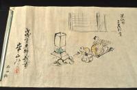 渡邊崋山興醉戯画及古画寫稿　　天保九年夏　運派塚三尻村寫