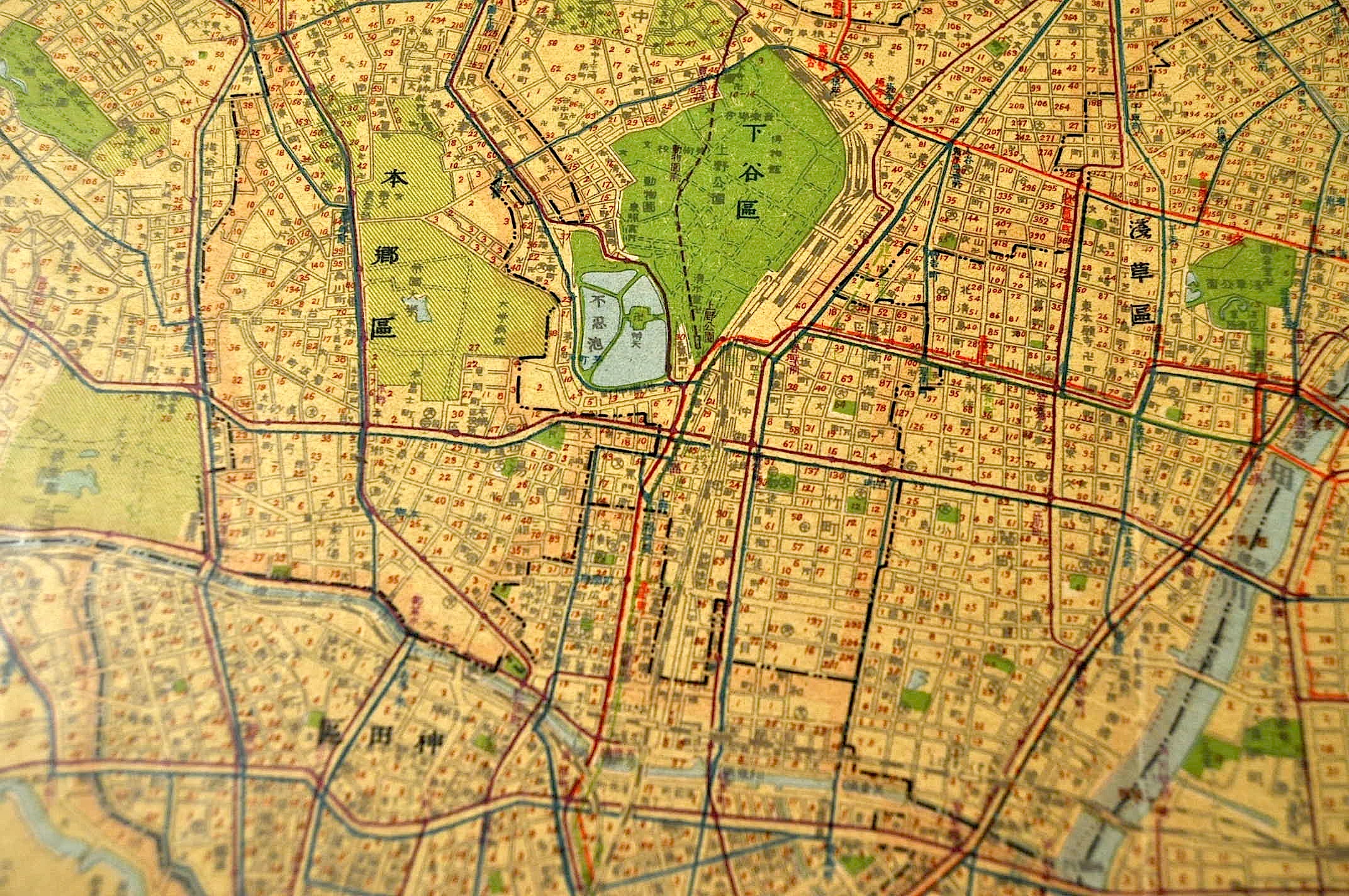 【18％OFF】 大東京市域全圖（附.乗合自動車網並交通網）四枚揃(内山善三郎著 古地図