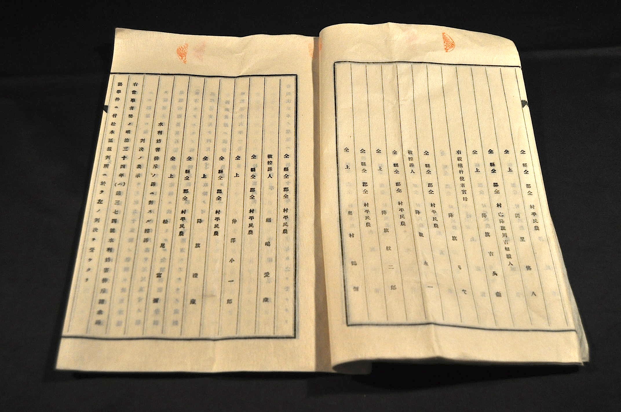 長野縣南安曇郡倭村水利妨害排斥之訴ニ對スル控訴状控訴代理人/小嶋