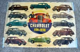 CHEVROLET  FOR 1938　シボレー1938年製超大判オリジナルポスター