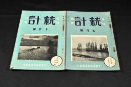 月刊雑誌　統計　第六巻七號・十號