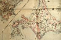 新鐵道起工及設計線路　大日本全圖　改正各府縣郡區域／各府縣更通里程表　ボール表紙