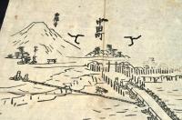 下総國葛飾郡守田町武藏國埼玉郡栗橋町之間房川御船橋之圖