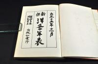 新撰　洋學年表