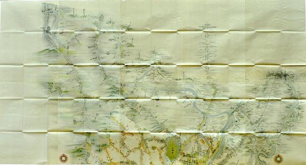 伊能忠敬 江戸実測図（江戸府内図）北半図・南半図(伊能忠敬) / 名雲