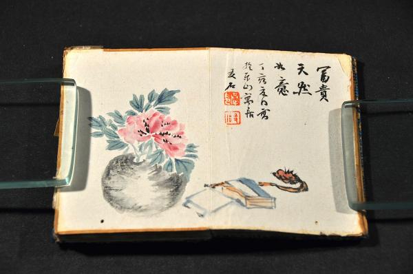 田能村直入題辭入豆画帖(田能村直入（竹翁／落款）) / 古本、中古本