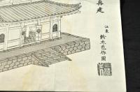 台徳山正覺寺境内一切經并經堂輪藏共再建經堂五間四圖繪圖面