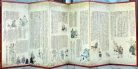 蕪村筆　奥の細道屏風　縮小複製品
