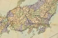 明治改正　大日本新圖　全國鐵道線圖入　ボール表紙