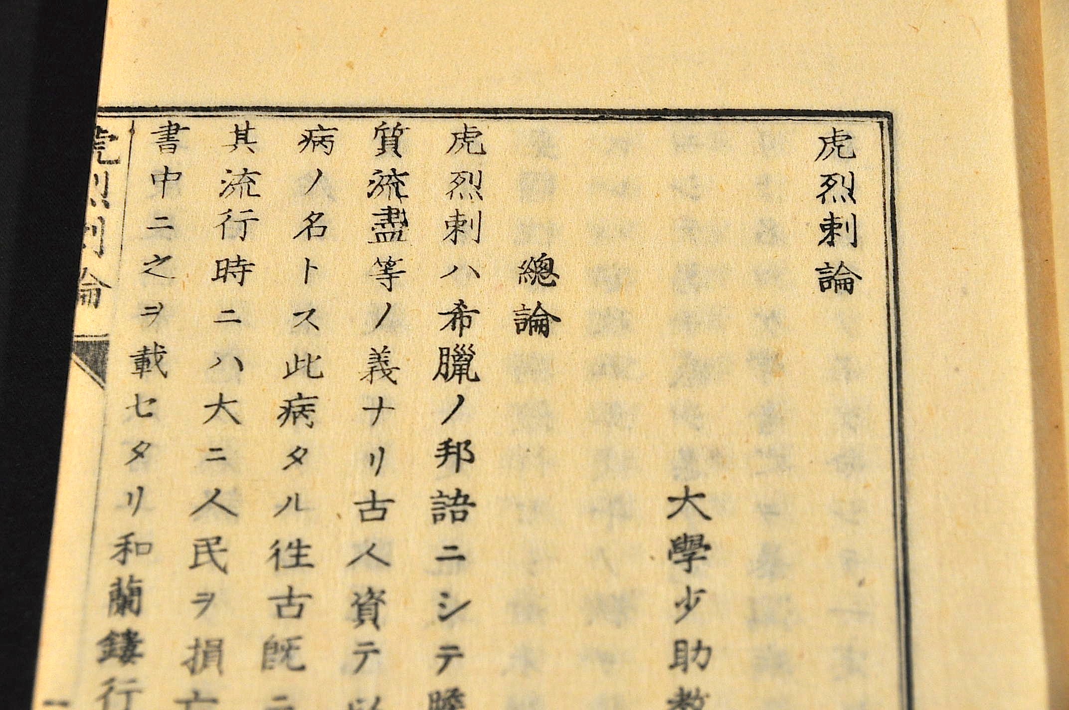 虎烈刺論 島霞谷製金屬活字版 / 名雲書店 / 古本、中古本、古