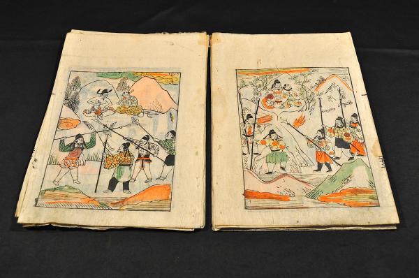 丹緑本 曾我物語 巻第一 插繪零葉 九枚 / 古本、中古本、古書籍 丹緑本 曾我物語 巻第一 插繪零葉 九枚 / 古本、中古本、古書籍