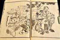 葛飾北齋画　畫本唐詩選　唐詩選畫本　七言律一帙（全五巻）元袋附　初印良摺本