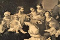 CHRIST BLESSING LITTLE CHILDREN.