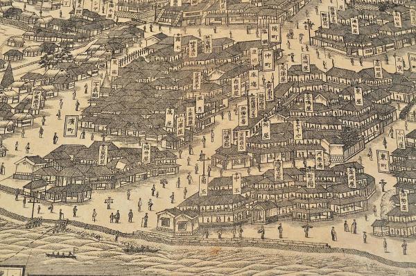 皇國一等 新撰豆州熱海温泉全圖 一名熱海の道びき / 古本、中古