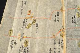 草加より松戸野田方面道中里程繪圖