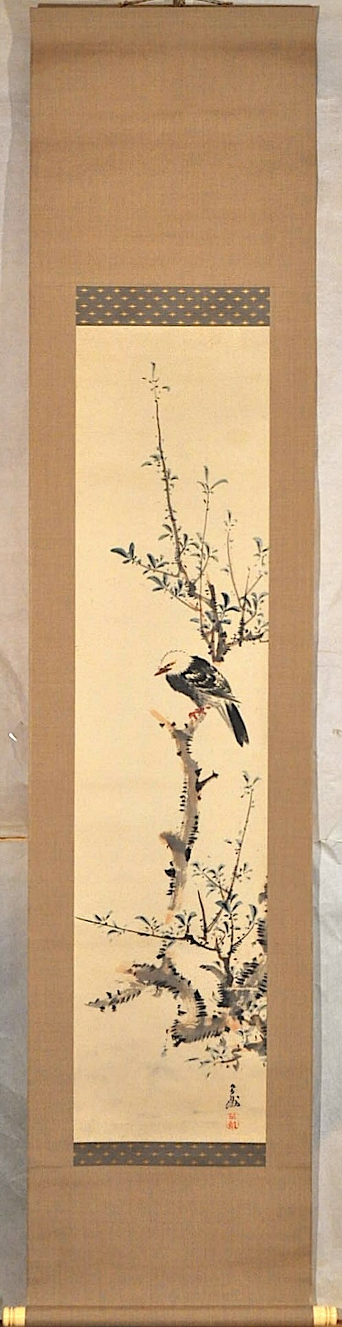 Amazon.co.jp: 真作小林立堂（作）「はつ秋」軸 掛軸 共箱 花鳥