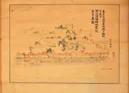 東京市本所區向嶋小梅町字道下　明治頌徳碑地建設全景畧圖