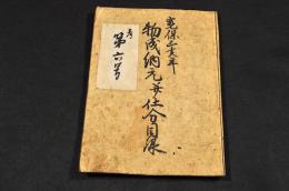 物成納元并仕分目録