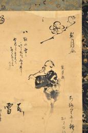 柳亭種彦・梨月・中道他合作幅