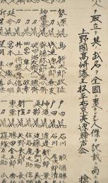 我國古來劔道ノ流派名人各藩主ノ指南役又道場持人傑名鑑