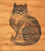 猫之古版画幅