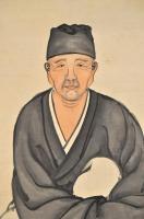 松尾芭蕉座像画幅　金井烏洲画