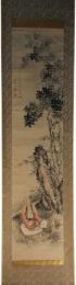掛軸　中林竹洞　梧陰煎茶図