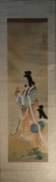 掛軸　女神の図