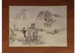 掛軸　野呂介石　山水図