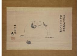 掛軸　三室戸能光　布袋画賛