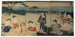 錦絵　伊勢の海士長鮑制ノ図