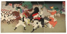錦絵　牙山我兵勝利得