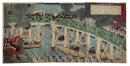 錦絵　鹿児島士族熊本安政橋戦争ノ図