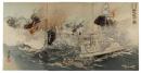 錦絵　日清戦争太孤山沖日艦戦勝之図
