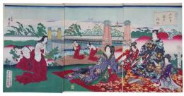 錦絵　東源氏之内　小松曳国生之釣橋