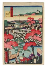 錦絵　東京開化名景競　萬代はし