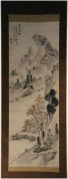 掛軸　釧雲泉　『渓閣吟秋之図』