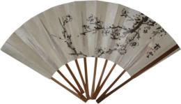 肉筆扇面　田島樵雲