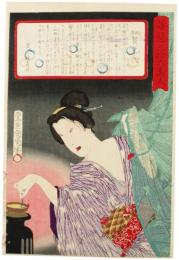 錦絵　善悪三十六美人　加賀の千代