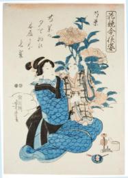 錦絵　花競今様姿　芍薬