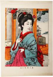 美人裁縫之図