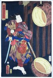 錦絵　宮ノ原小太郎　豊国漫画図絵