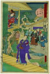 錦絵　仮名手本忠臣蔵七段目一力樓の図