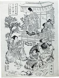 中納言行平郷須磨之浦ニテ汐汲ヲ見給躰